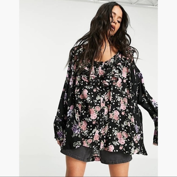 NWT Free People - Loretta Printed Tunic - Picture 1 of 12